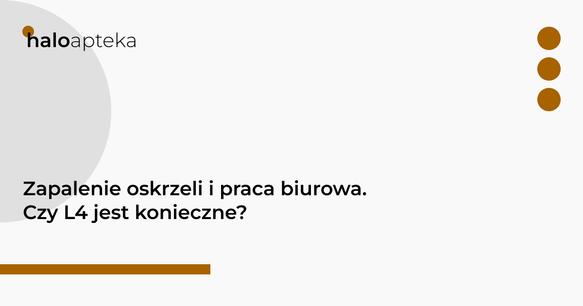 Zapalenie oskrzeli i praca biurowa. Czy L4 jest konieczne?
