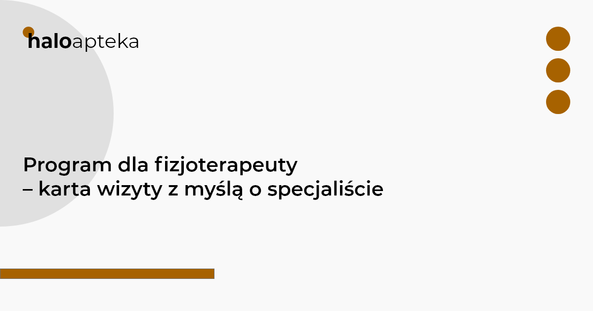 Program dla fizjoterapeuty – karta wizyty z myślą o specjaliście