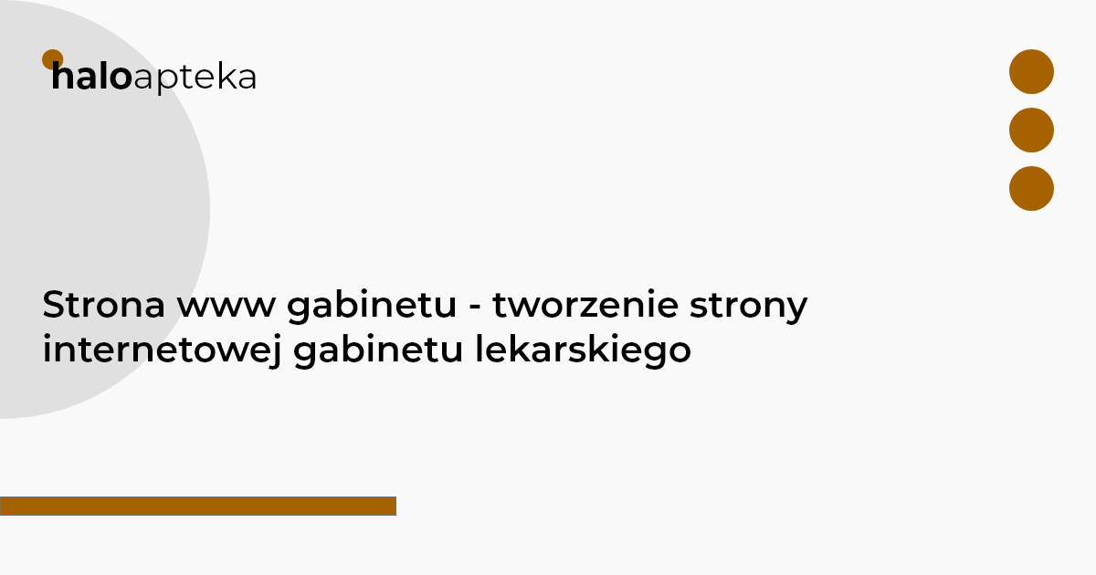 Strona www gabinetu - tworzenie strony internetowej gabinetu lekarskiego